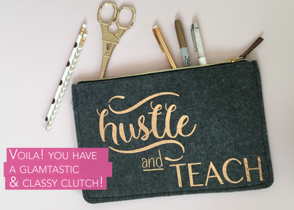 My Tutorial on DIY MINC Foil Clutch from Target Dollar Spot by @PinkimonoGirl