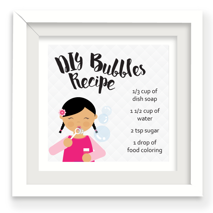 Free Printable DIY Bubbles Recipe from @pinkimonogirl