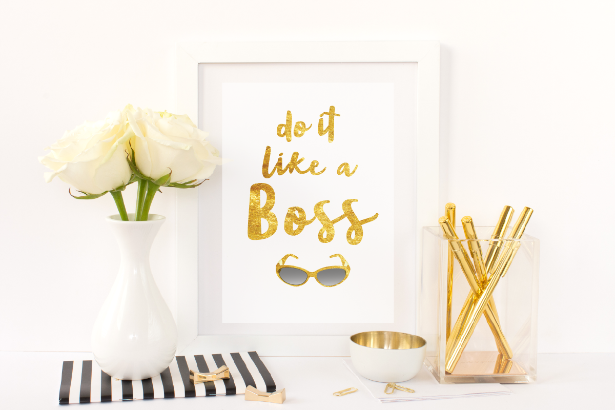 Free Printable Do It Like A Boss 2 from @pinkimonogirl for a gallery wall