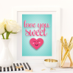 Free Printable Love You Sweetheart from @pinkimonogirl for a gallery wall in a nursery
