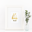Free Printable Do It Like A Boss from @pinkimonogirl for a gallery wall